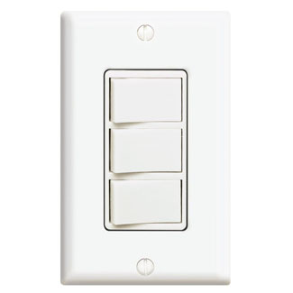 INTERRUPTOR DECORA TRIPLE 15A 120V BLANC