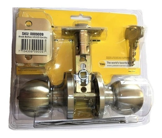 Cerradura Bolton Baño Yale Latón Antiguo (US5)