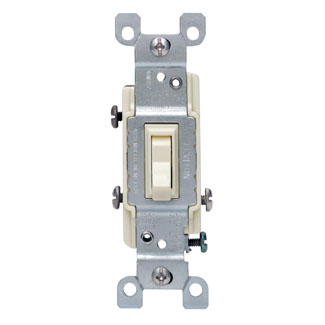 INTERRUPTOR SENC 15A 120V 3WAY BLANCO