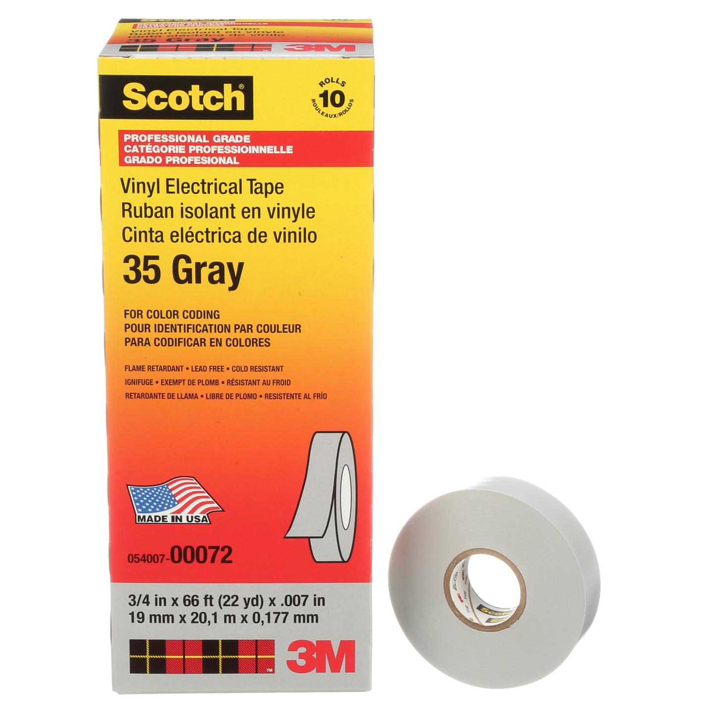 TAPE SCOTCH 35 3/4" X 66 FT GRIS