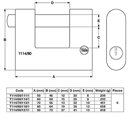 Candado Yale Anticizalla 114.60MM