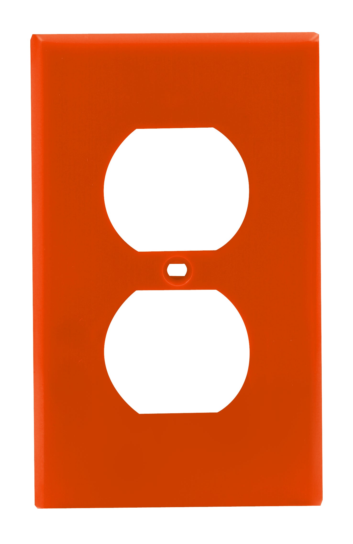 Tapa para tomacorriente dúplex 1-gang, nylon termoplástico, naranja