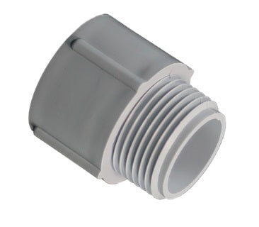 MALE TERMINAL ADAPTER, PVC SCH 40/80, 2", GRAY