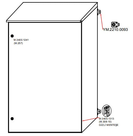 Gabinete metálico 1250x800x400