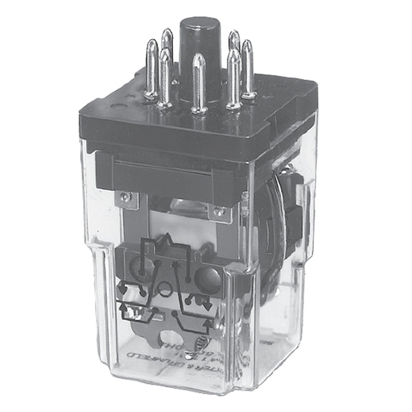 RELAY PLUG-IN DPDT, 120VAC, 10A,