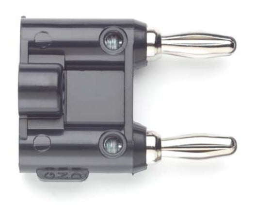 CONECTOR DOBLE BANANA PLUG NEGRO 15A 5KV