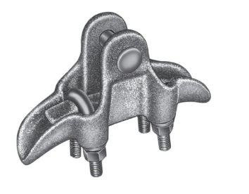 CLAMP, SUSPENSION, CONDUCTOR, MS82S, CLAMPING RANGE 0.40-0.82 IN, DUCTILE IRON, GALVANIZED STEEL HARDWARE, 18,000 LBS