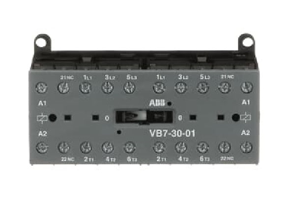 Minicontactor inversor VB7 24 V AC - 3 NO – 0 N Terminales de tornillo