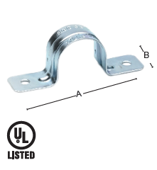GRAPA RIGIDA 3/4" 2 HUECOS UL