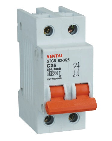 STGN series mini circuit breaker 10A, 2P, 230/400V