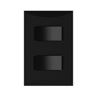 INTERRUPTOR DOBLE PLATA 15A 120V NEGRO