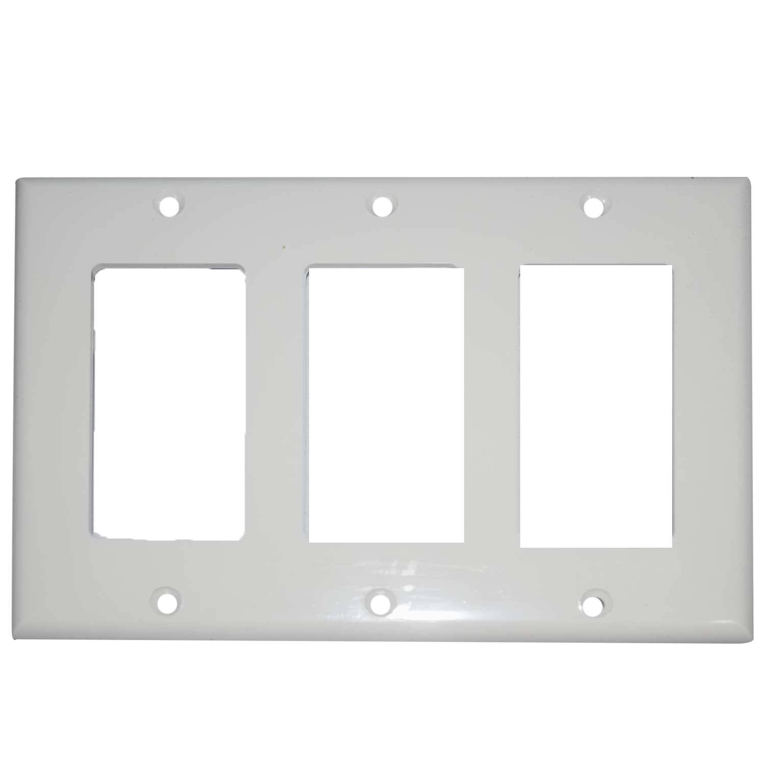 TAPA DECORA 3 GANG C/TORNILLO BLANCA