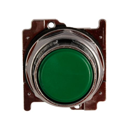 BOTONES OPERADORES NO ILUMINADOS 30.5MM 10250T, SERVICIO PESADO NEMA 3 3R 4 4X 12 13  A PRUEBA DE AGUA Y ACEITE, RASANTE, NO ILUMINADO, COLOR VERDE