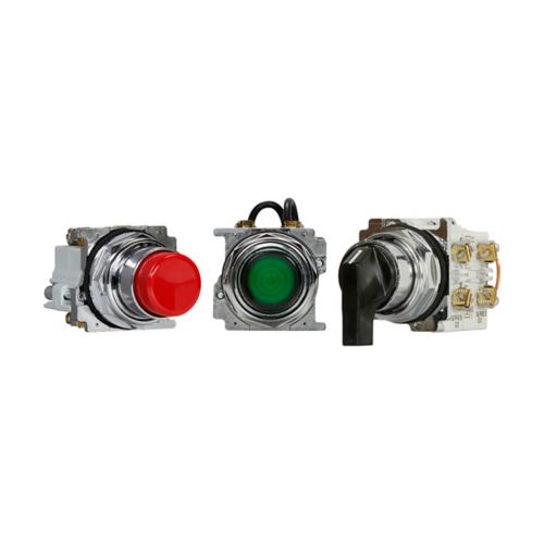 BOTONES OPERADORES NO ILUMINADOS 30.5MM 10250T, SERVICIO PESADO NEMA 3 3R 4 4X 12 13  A PRUEBA DE AGUA Y ACEITE, MEDIA LUNA, NO ILUMINADO, COLOR VERDE