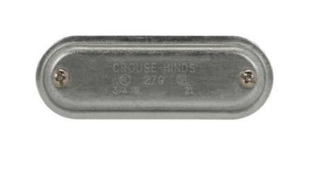 Eaton Crouse-Hinds series Condulet Form 7 wedge nut cover with integral gasket, Sheet steel, 1-1/2"