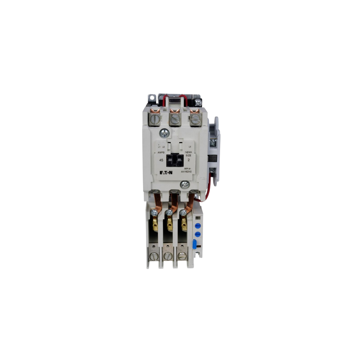 ARRANCADOR MAGNETICO NEMA, SIN GABINETE, NO REVERSIBLE, TAMAÑO NEMA 2, 45 A, BOBINA 120 VAC