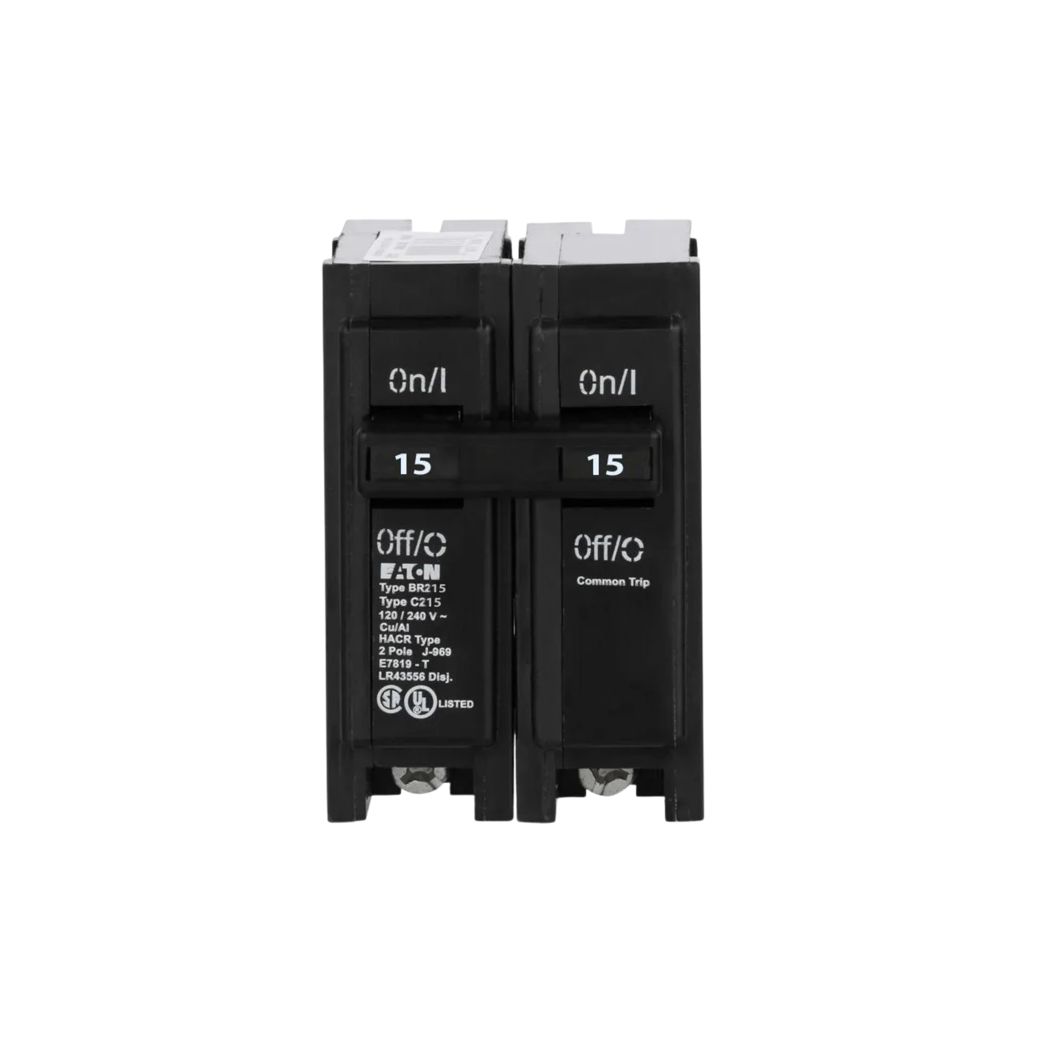 Breaker Residencial BR, 15A, 2P, 208/120v, 10KAIC.