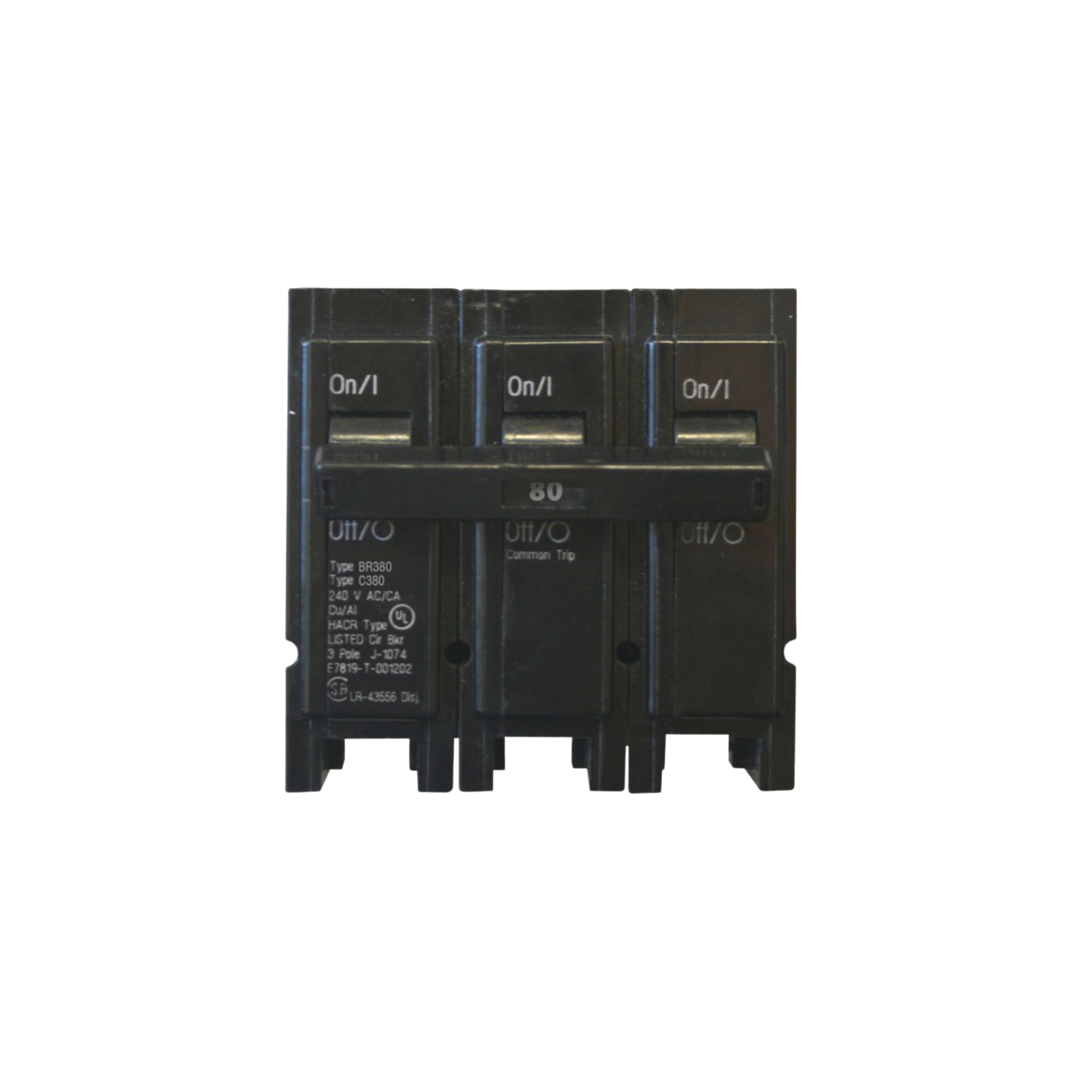 Breaker Residencial BR, 80A, 3P, 208/120v, 10KAIC.