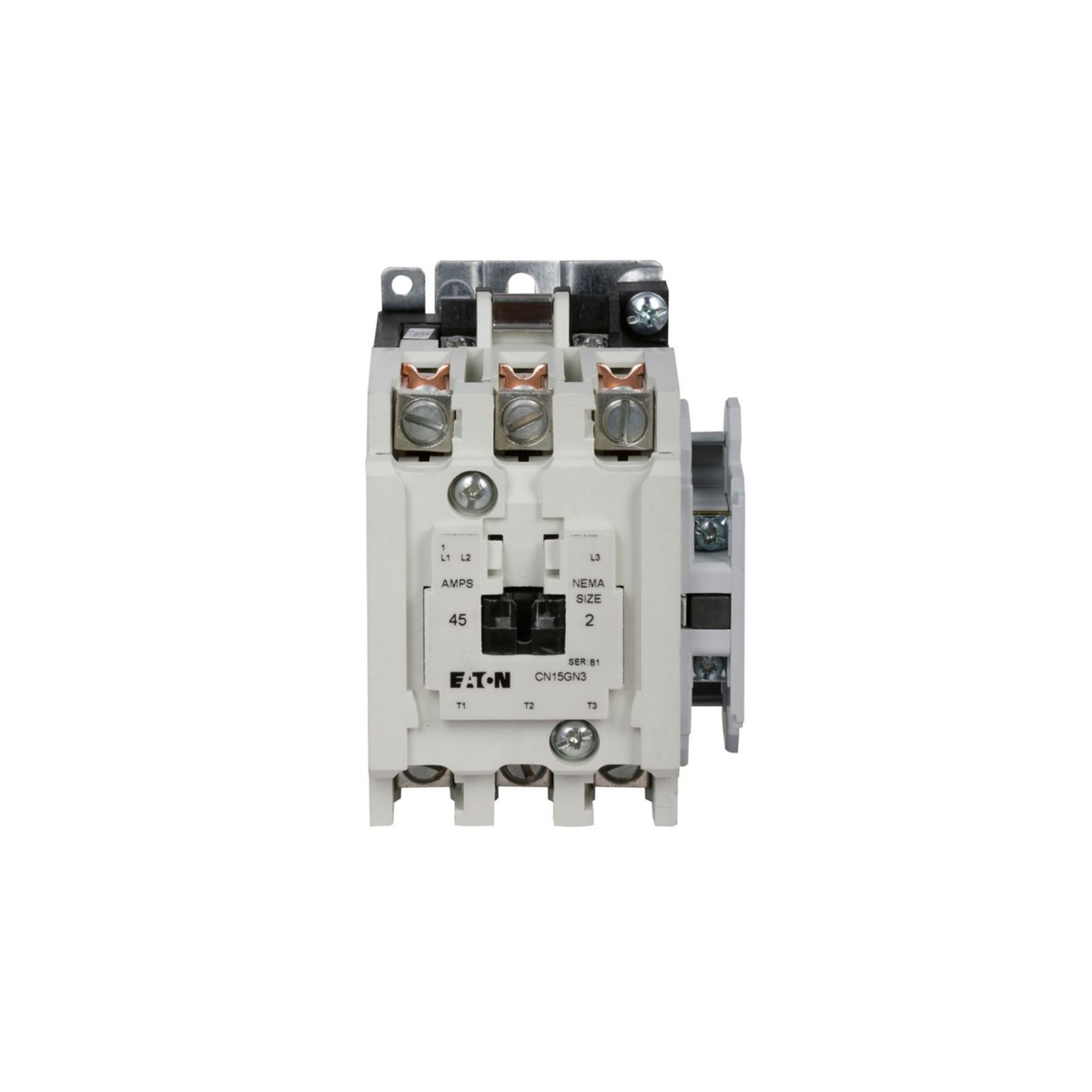 CONTACTOR MAGNETICO NEMA, SIN GABINETE, TIPO ABIERTO, NO REVERSIBLE, TAMAÑO NEMA 2, 45 A, BOBINA 240 VAC