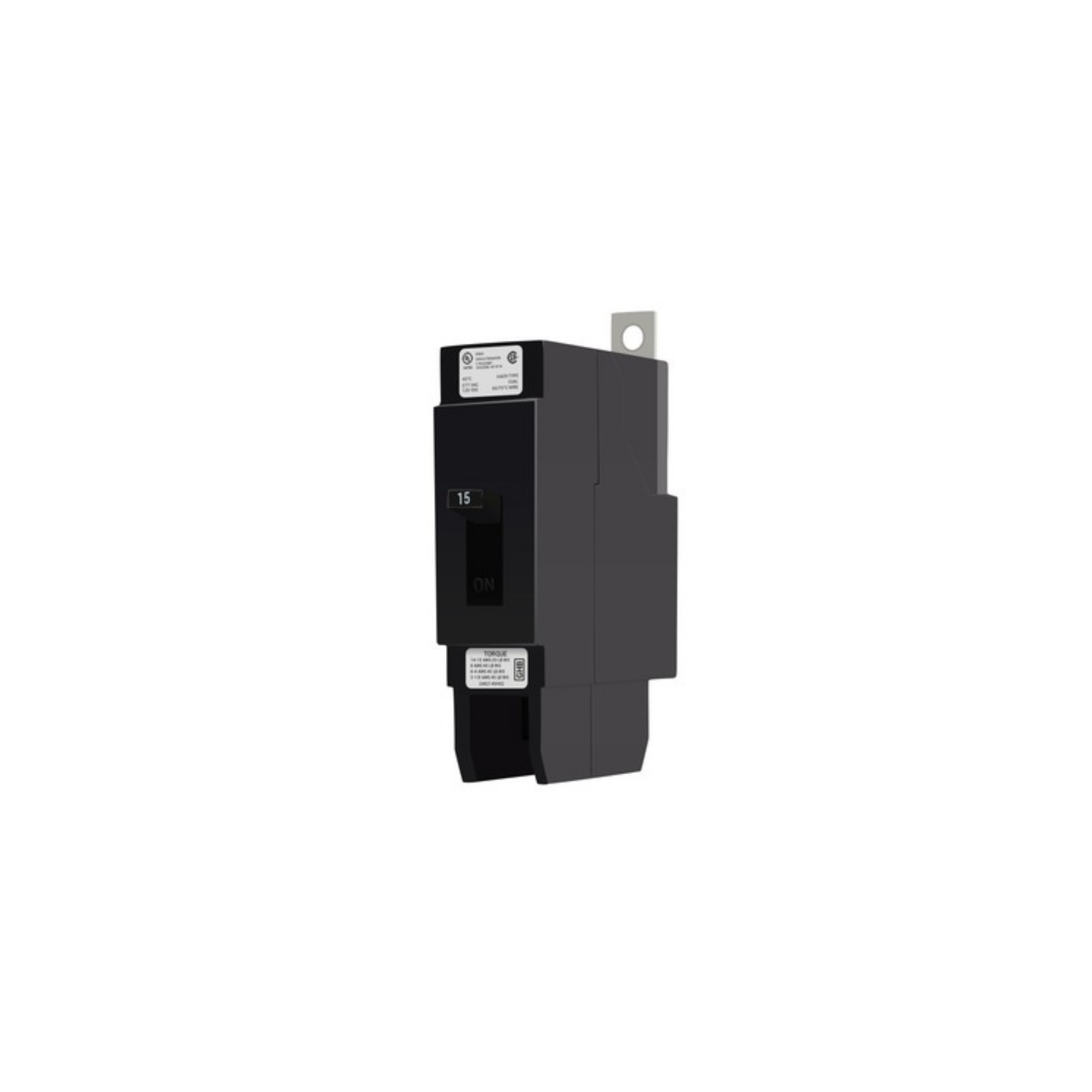 Breaker tipo GHB, Atornillable,15A, 1P, 65KAIC  208V, 14KAIC  480V .
