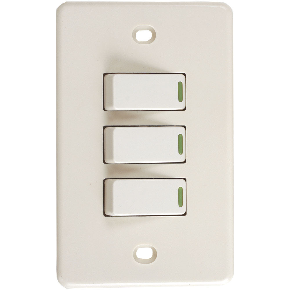 Interruptor Triple Eterna Eagle 2360 15A Ivory