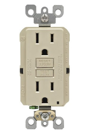 TOMA DECORA DOBLE GFCI 15A 125V S/T IVOR