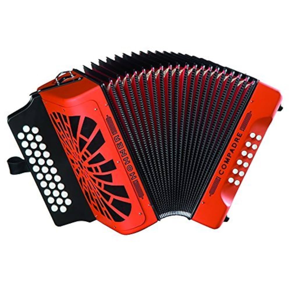 ACORDEON REY VALLENATO GFC (SOL-DO-FA) ROJO
