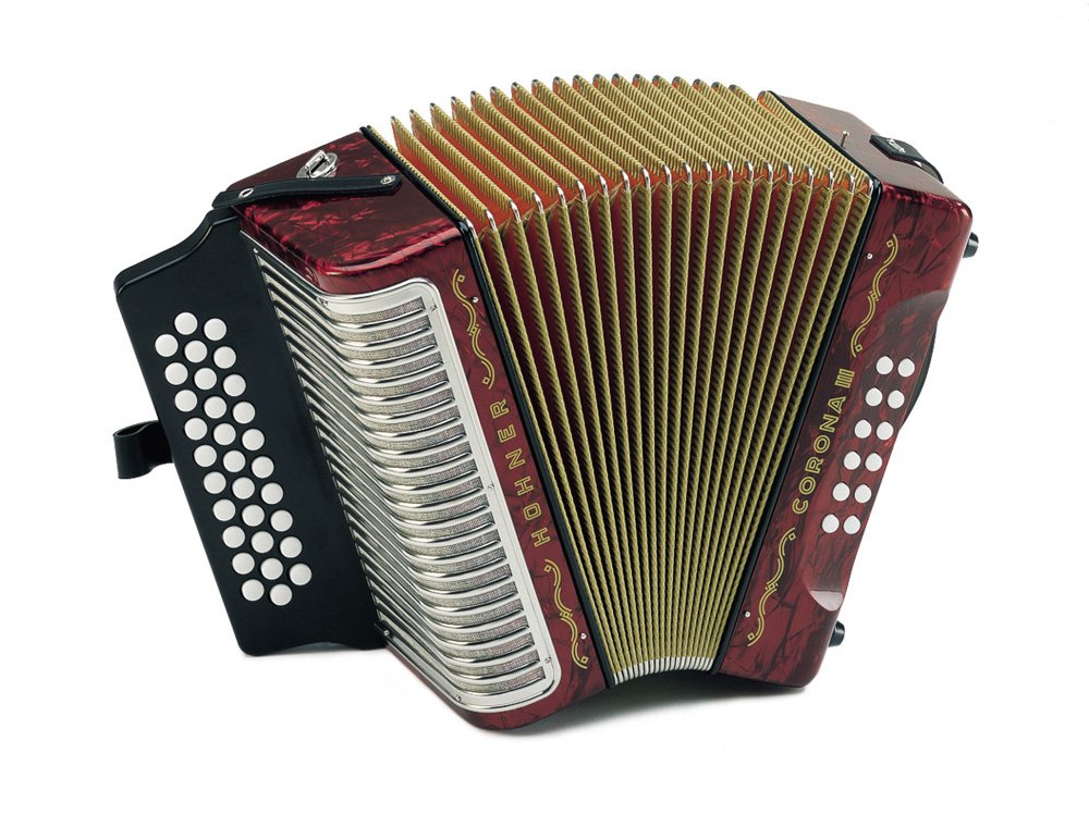 ACORDEON CORONA III FBBE (FA-SI-MI) ROJO