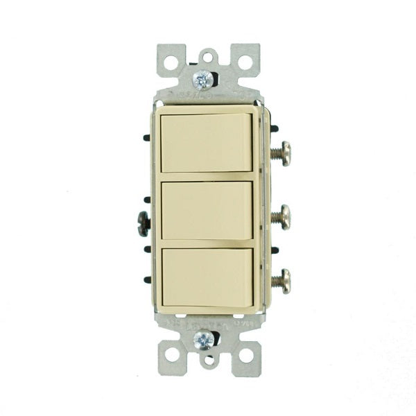 INTERRUPTOR DECORA TRIPLE 15A 120V IVORY