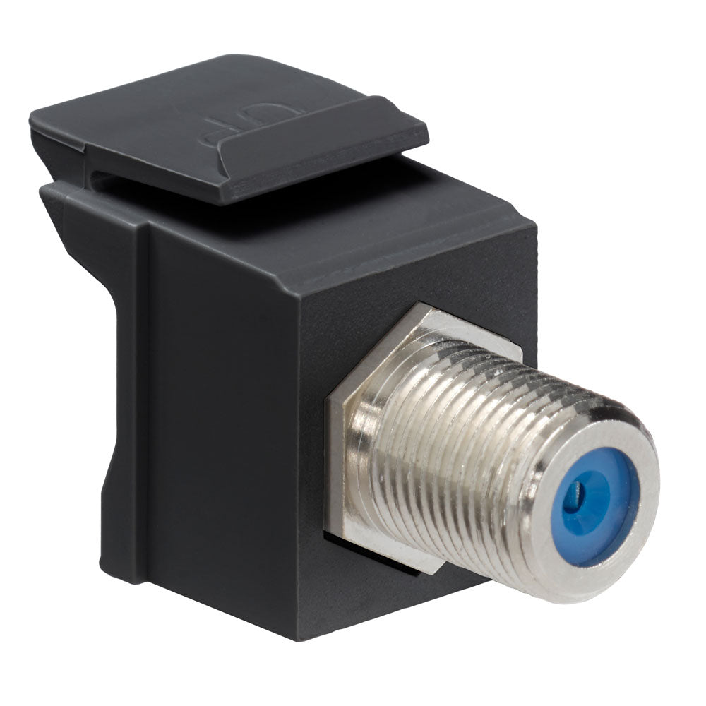 Inserto Conector F pasante QuickPort™, 75 Ω, negro