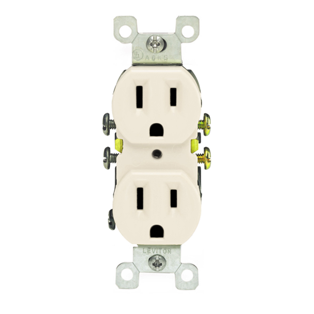 Toma Doble 15A Leviton 5320-TCP Almendra
