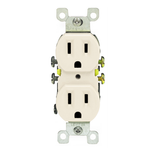 Toma Doble 15A Leviton 5320-TCP Almendra