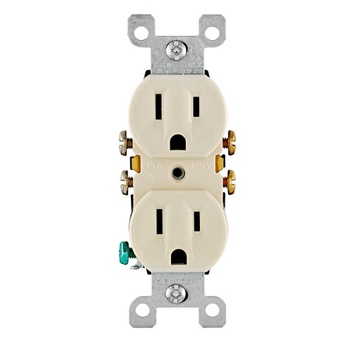 TOMA DOBLE 15A 125V LIGHT ALMOND
