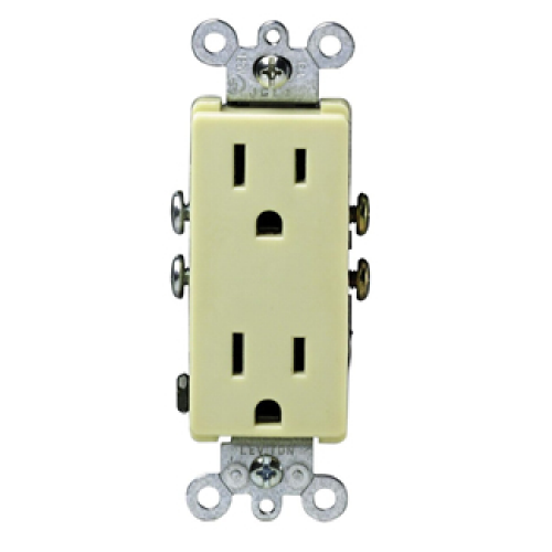 Toma Doble 15A Decora Leviton 5325-I Ivory