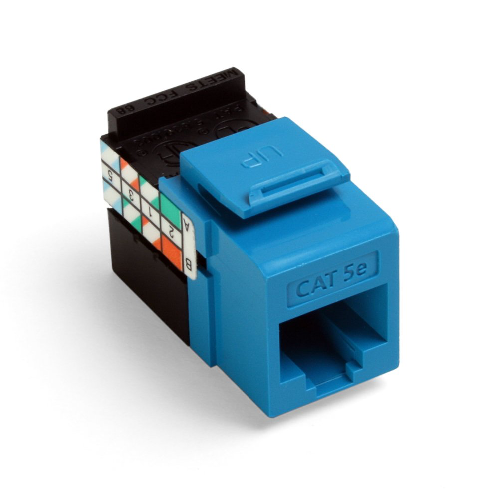 CONECTOR HEMBRA RJ45 CAT5E AZUL