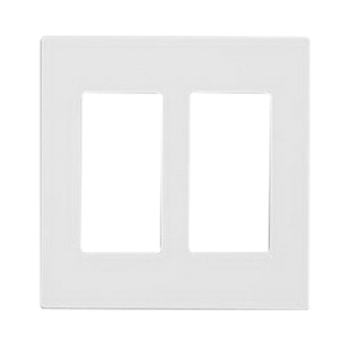 TAPA DECORA 2 GANG  S/TORNILLO BLANCO