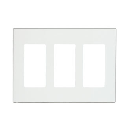 TAPA DECORA 3 GANG S/TORNILLO BLANCO