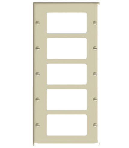 TAPA DECORA 5 GANG C/TORNILLO BLANCO