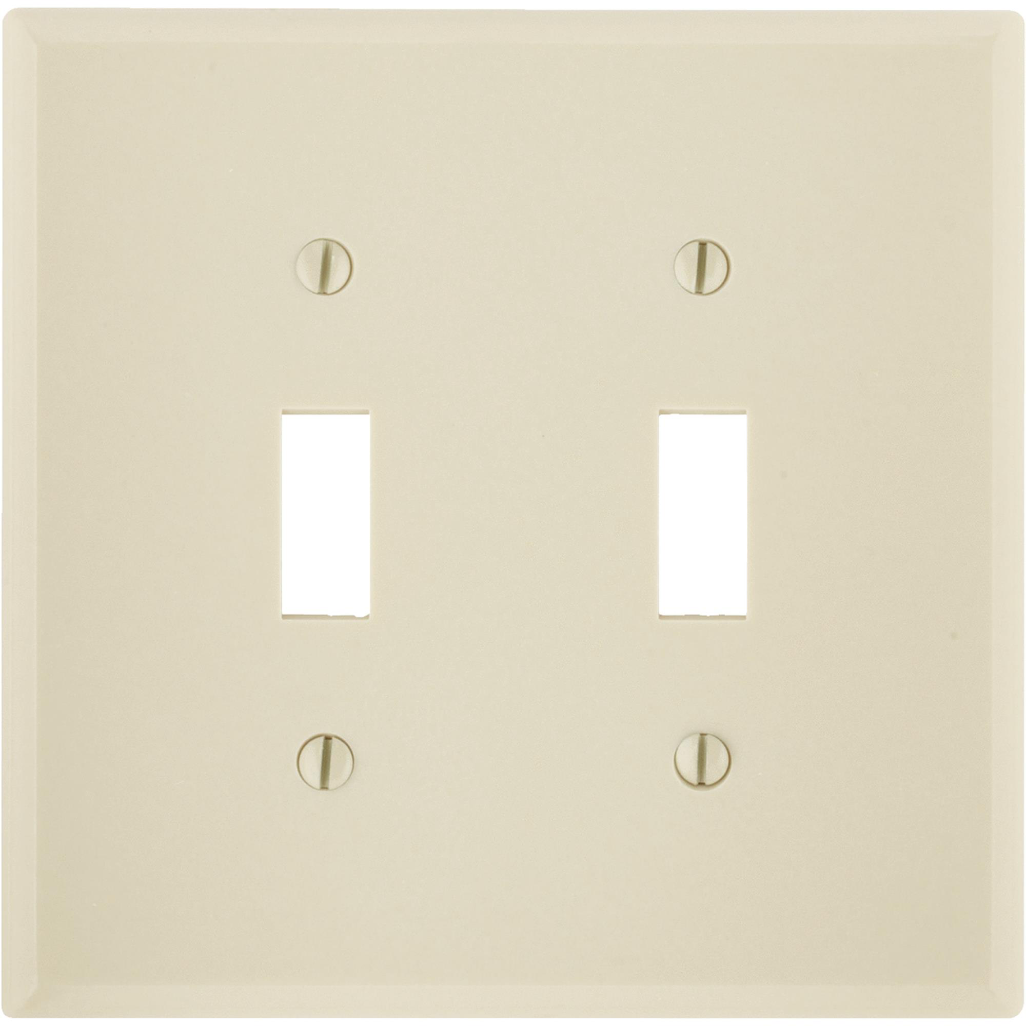 TAPA INTERRUPTOR DOBLE  2 GANG IVORY