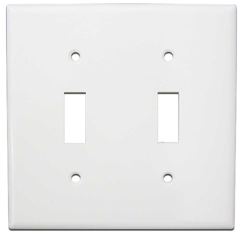 TAPA INTERRUPTOR DOBLE 2 GANG BLANCO