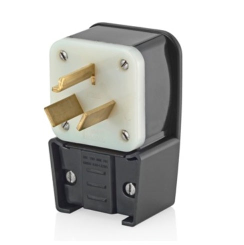 Enchufe grado industrial 30A 125/250V, NEMA 10-30P, 3P3H, negro