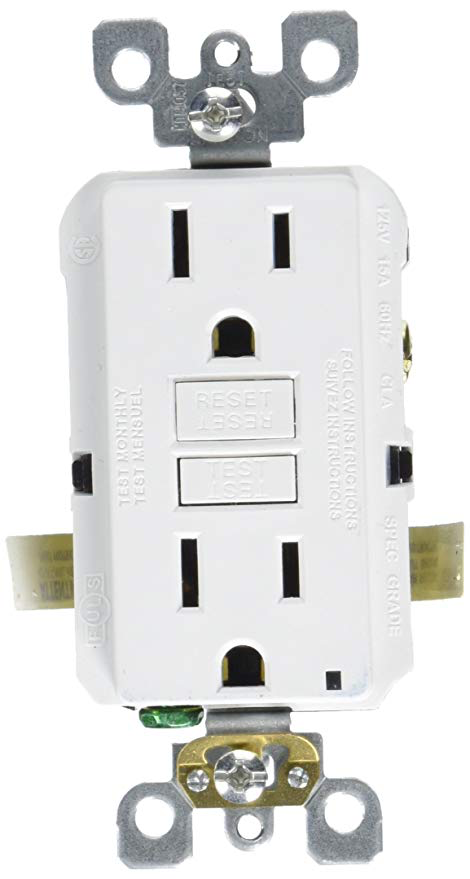 TOMA DECORA DOBLE GFCI 15A 125V S/T BLAN