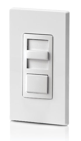 Apagador atenuador IllumaTech de 0-10V, luz localizadora LED, 120/277V CA, blanco