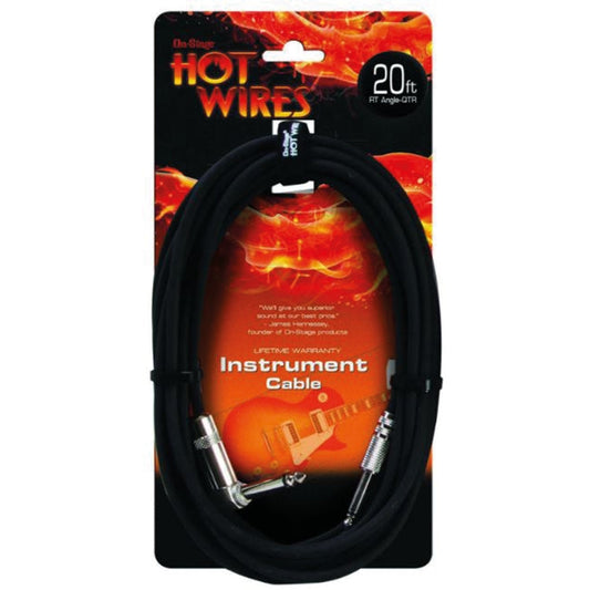 Cable para Instrumento de 20' con Ángulo OnStage