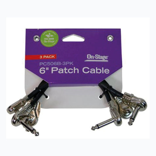 Cable Patch de 6" para Pedales 3-Pack OnStage