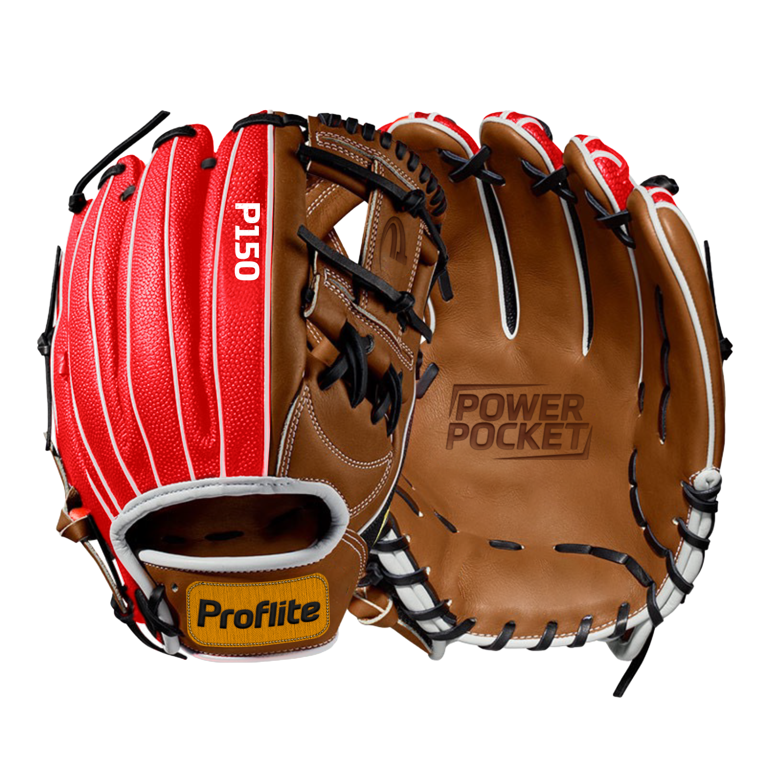 Manilla 10" Derecha Proflite P150-AB Rojo/Marrón