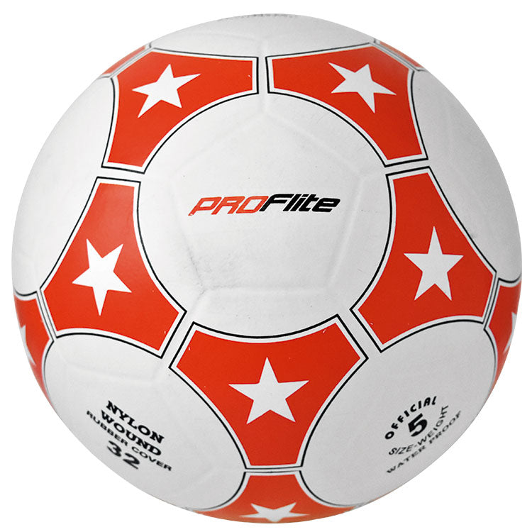 Balón Fútbol #5 Proflite S5RSTARRD Caucho Rojo