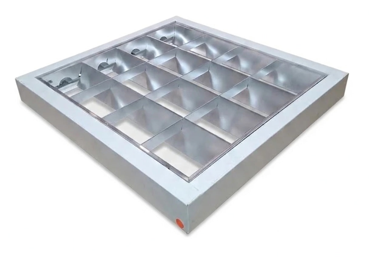 LUM. SUP.2X2 P/4LED C/LVR 16CELDAS