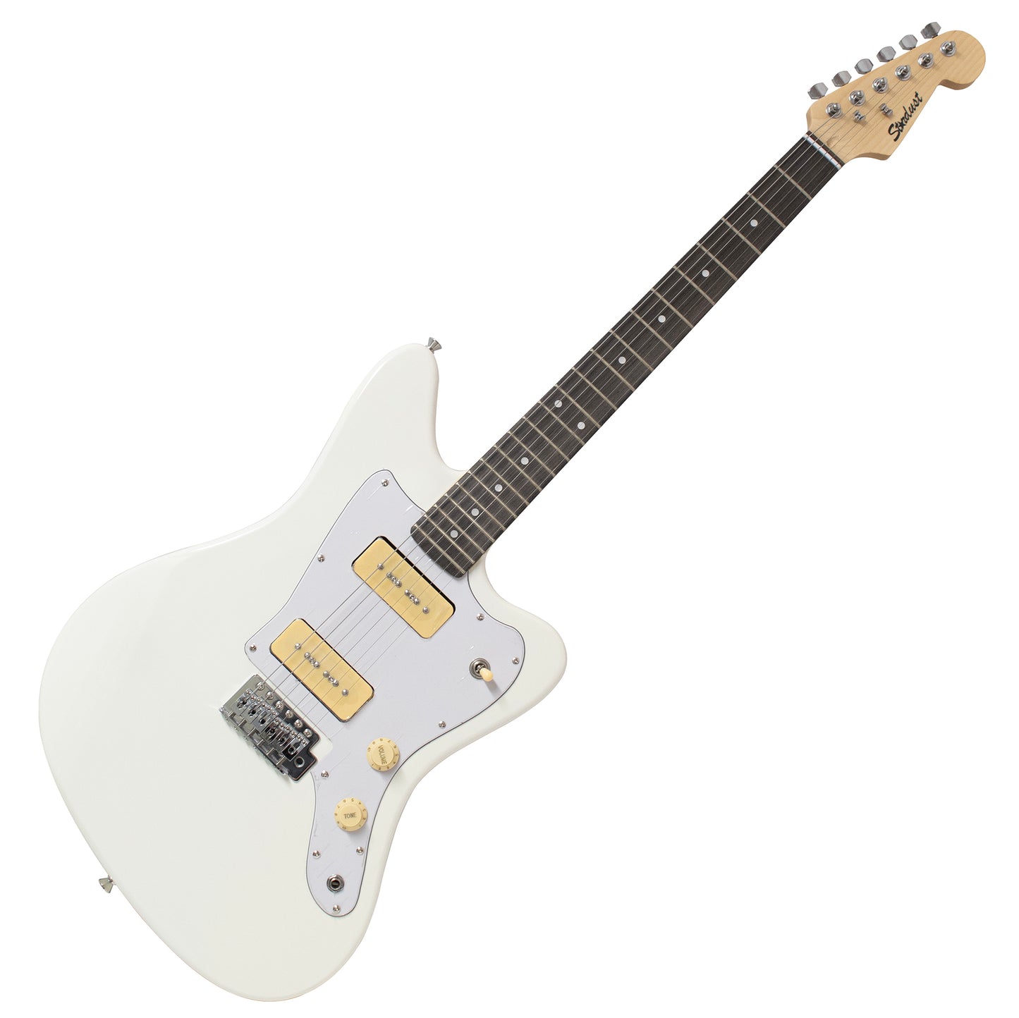 Guitarra Eléctrica Estilo Jazz-Master JM-VWH Stardust Blanca