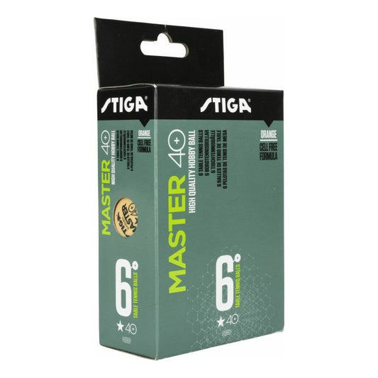 Bola de Ping Pong Master ABS 1S Stiga Naranja